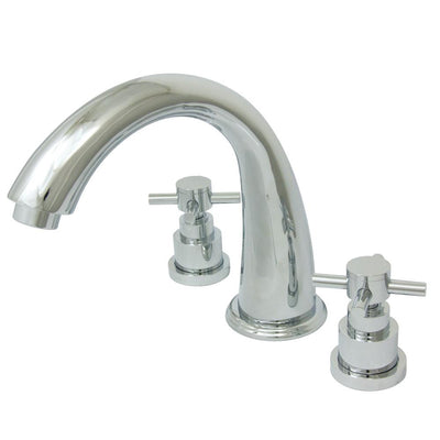 Kingston Brass Chrome Two Handle Roman Tub Filler Faucet KS2361EX