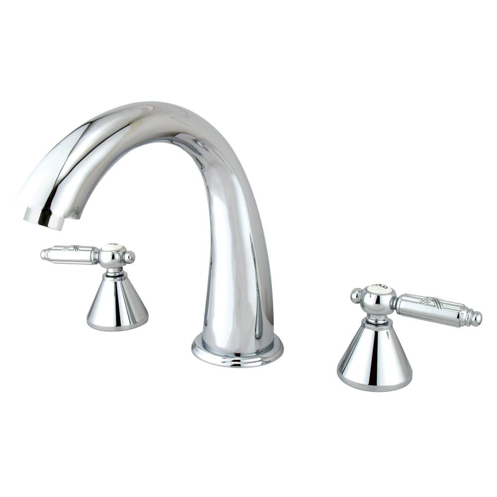 Kingston Brass Chrome Two Handle Roman Tub Filler Faucet KS2361GL