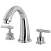 Kingston Brass Chrome Milano Two Handle Roman Tub Filler Faucet KS2361ML