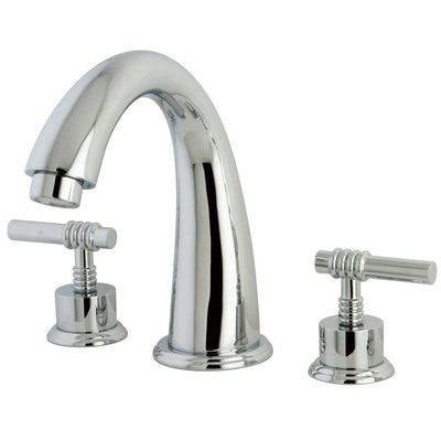 Kingston Brass Chrome Milano Two Handle Roman Tub Filler Faucet KS2361ML