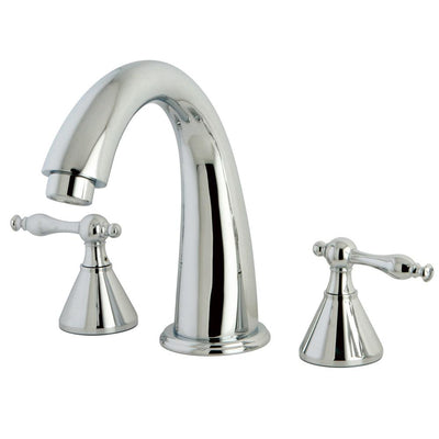 Kingston Brass Chrome Naples Two Handle Roman Tub Filler Faucet KS2361NL