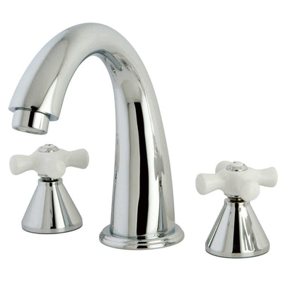 Kingston Brass Chrome Naples Two Handle Roman Tub Filler Faucet KS2361PX