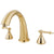 Kingston Brass Polished Brass Two Handle Roman Tub Filler Faucet KS2362TL