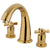 Kingston Brass KS2362ZX 2 Handle Roman Tub Filler Polished Brass