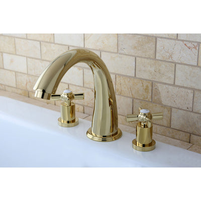 Kingston Brass KS2362ZX 2 Handle Roman Tub Filler Polished Brass