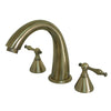 Kingston Brass Vintage Brass Naples Two Handle Roman Tub Filler Faucet KS2363NL