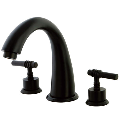 Kingston Oil Rubbed Bronze Milano Two Handle Roman Tub Filler Faucet KS2365ML