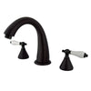 Kingston Oil Rubbed Bronze Naples Two Handle Roman Tub Filler Faucet KS2365PL