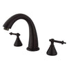 Kingston Oil Rubbed Bronze Two Handle Roman Tub Filler Faucet KS2365TL