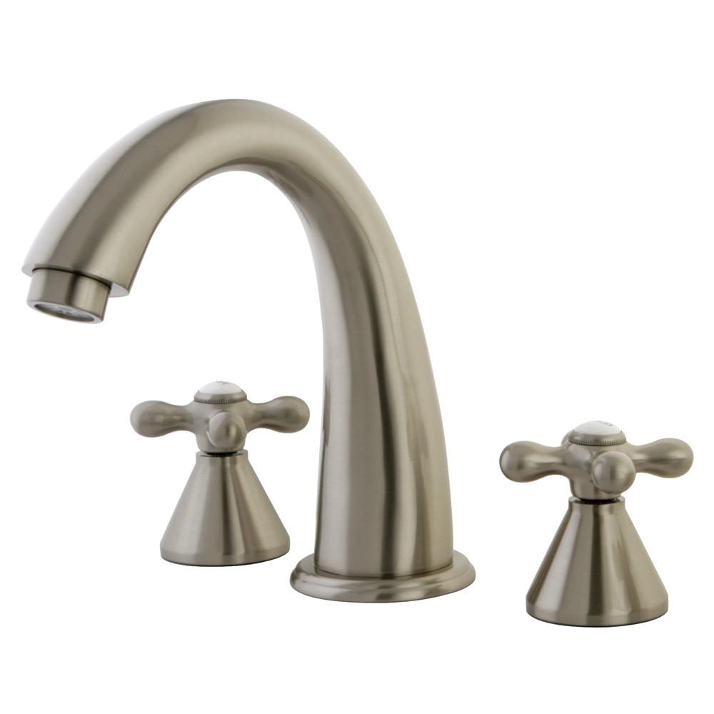 Kingston Brass Satin Nickel Naples Two Handle Roman Tub Filler Faucet KS2368AX