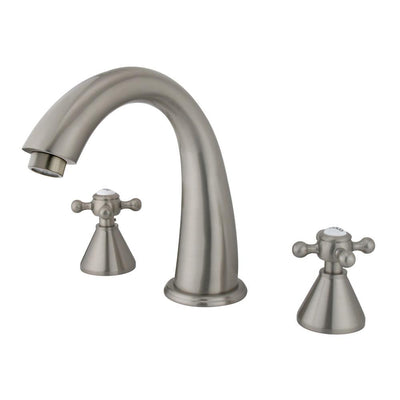 Kingston Brass Satin Nickel Two Handle Roman Tub Filler Faucet KS2368BX