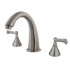 Kingston Brass Satin Nickel Two Handle Roman Tub Filler Faucet KS2368FL