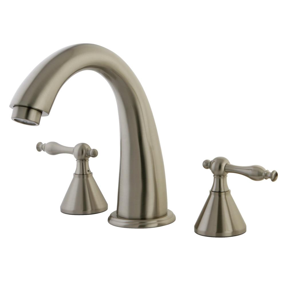 Kingston Brass Satin Nickel Naples Two Handle Roman Tub Filler Faucet KS2368NL