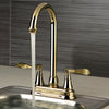 Kingston Brass Century Polished Brass 4" Bar Faucet KS2462CFL