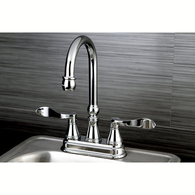 Kingston Brass Chrome NuFrench 4" bar / prep sink faucet KS2491DFL