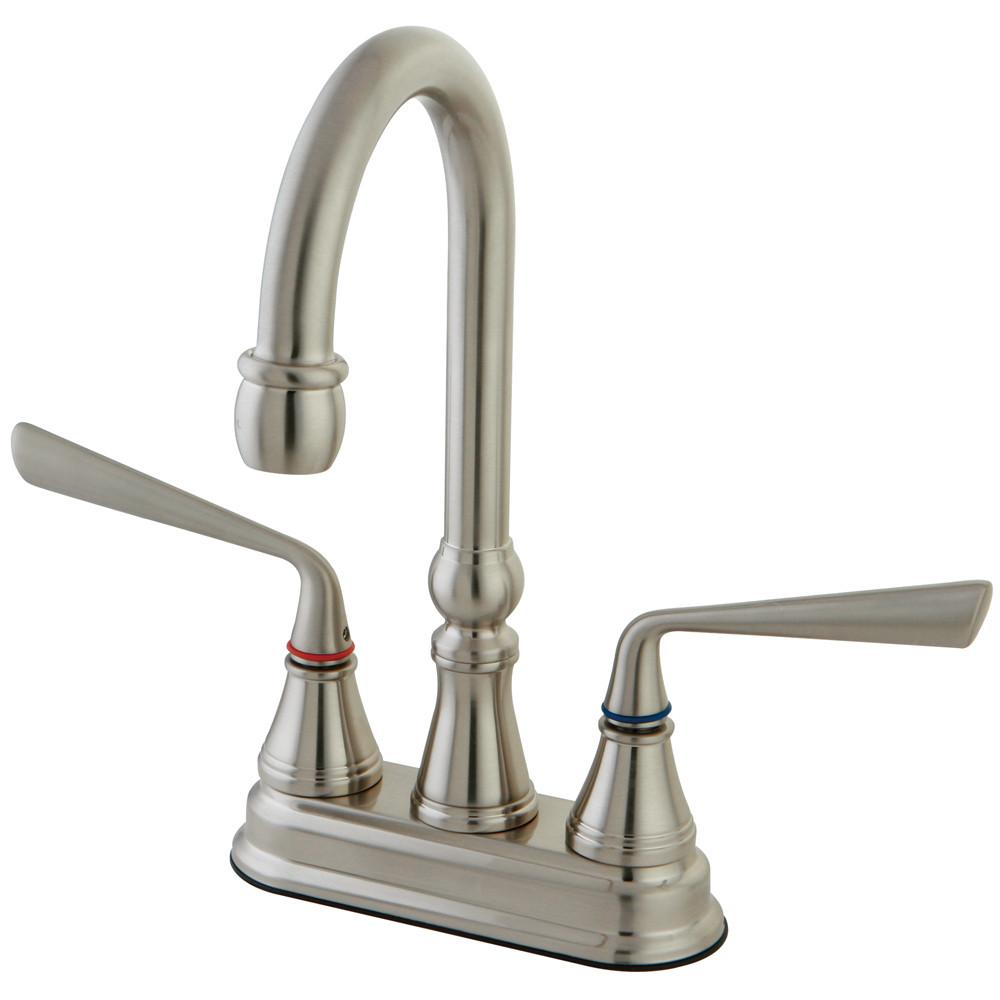 Kingston Brass Silver Sage Satin Nickel Bar Sink Convenience Faucet KS2498ZL