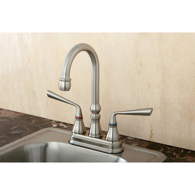 Kingston Brass Silver Sage Satin Nickel Bar Sink Convenience Faucet KS2498ZL