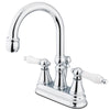 Kingston Brass Chrome 2 Handle 4" Centerset Bathroom Faucet w Pop-up KS2611PL