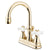 Kingston Polished Brass 2 Handle 4" Centerset Bathroom Faucet w Pop-up KS2612PX