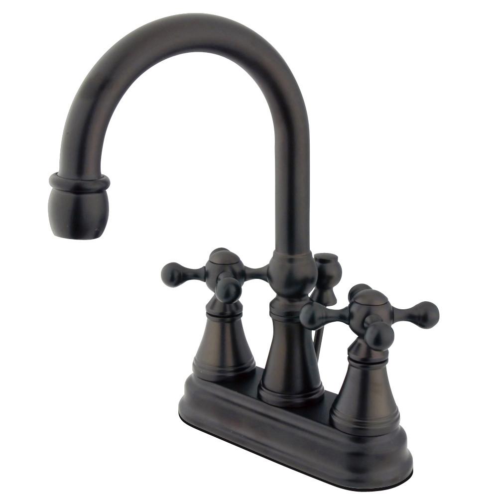 Kingston Oil Rubbed Bronze 2 Handle 4" Centerset Bathroom Faucet KS2615KX