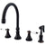 Kingston Oil Rubbed Bronze 8" Deck Mount Kitchen Faucet w Sprayer KS2795PLBS