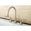 Kingston Silver Sage Satin Nickel Widespread Kitchen Faucet KS2798ZLLS