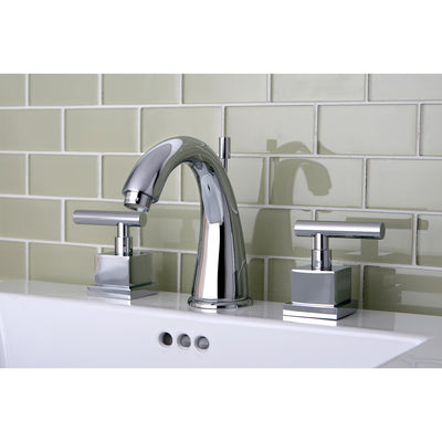 Kingston Brass Claremont Chrome Widespread Bathroom Faucet w/ drain KS2961CQL