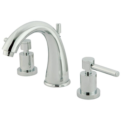 Chrome Two Handle Widespread Bathroom Faucet w/ Brass Pop-Up KS2961DL