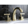 Kingston Claremont Polished Brass Widespread Bathroom Faucet w/drain KS2962CQL