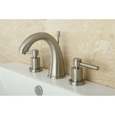 Satin Nickel Two Handle Widespread Bathroom Faucet w/ Brass Pop-Up KS2968DL