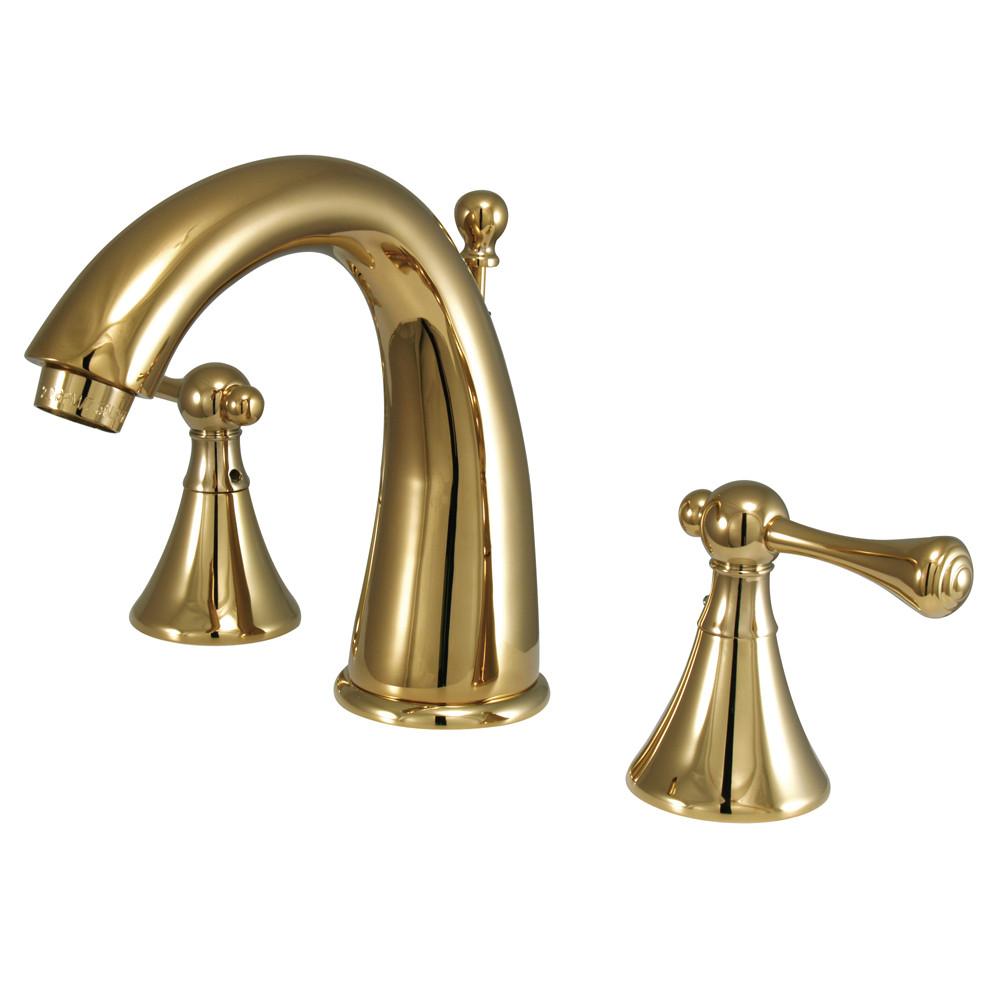 Kingston English Country Polished Brass Widespread Bathroom Faucet KS2972BL