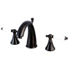 Kingston Oil Rubbed Bronze 2 Handle Widespread Bathroom Faucet w Pop-up KS2975PL