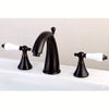 Kingston Oil Rubbed Bronze 2 Handle Widespread Bathroom Faucet w Pop-up KS2975PL