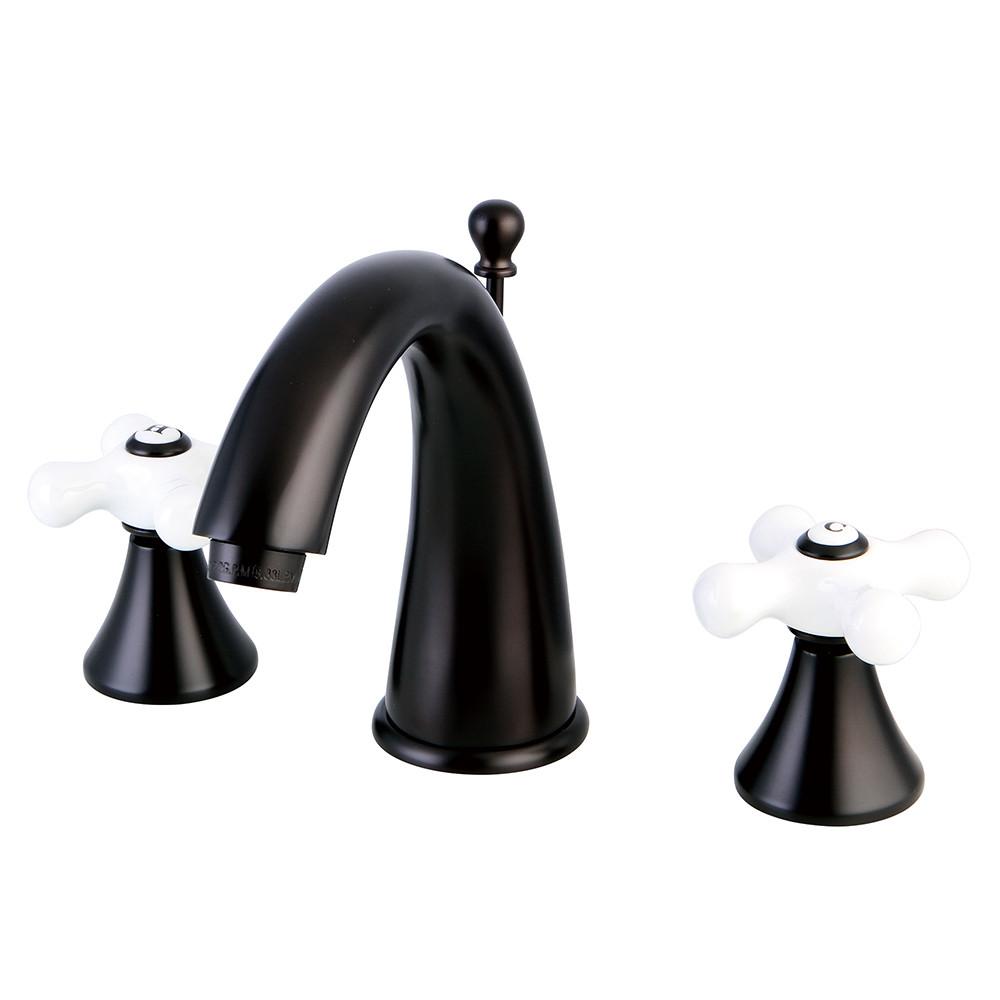 Kingston Oil Rubbed Bronze 2 Handle Widespread Bathroom Faucet w Pop-up KS2975PX