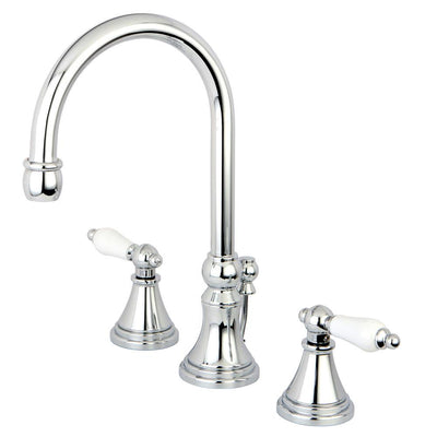 Kingston Brass Chrome 2 Handle Widespread Bathroom Faucet w Pop-up KS2981PL