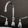 Kingston Brass Silver Sage Chrome Widespread Bathroom Faucet W/ Pop-Up KS2981ZL