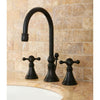 Kingston Oil Rubbed Bronze 2 Handle Widespread Bathroom Faucet w Pop-up KS2985KX