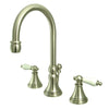 Kingston Satin Nickel 2 Handle Widespread Bathroom Faucet w Pop-up KS2988PL