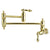 Kingston Brass Lever Handle Polished Brass Kitchen Pot Filler Faucet KS3102AL