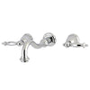 Kingston Brass Metal Lever Handle Chrome Bathroom Wall Mount Faucet KS3121TL