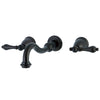 Kingston Lever Handle Oil Rubbed Bronze Bathroom Wall Mount Faucet KS3125AL