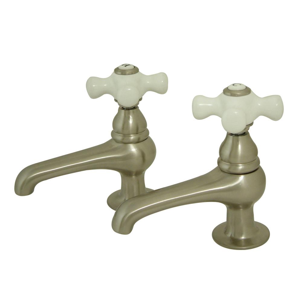 Kingston Brass Satin Nickel Basin Sink Vintage Style Bathroom Faucet KS3208PX