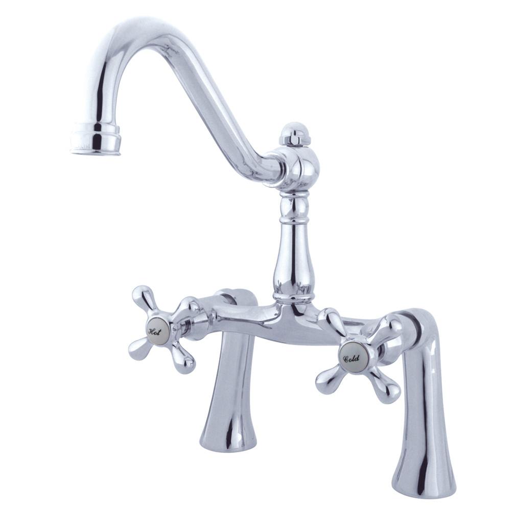 Kingston Brass Chrome Restoration Deck Mount Clawfoot Tub Filler KS3231AX