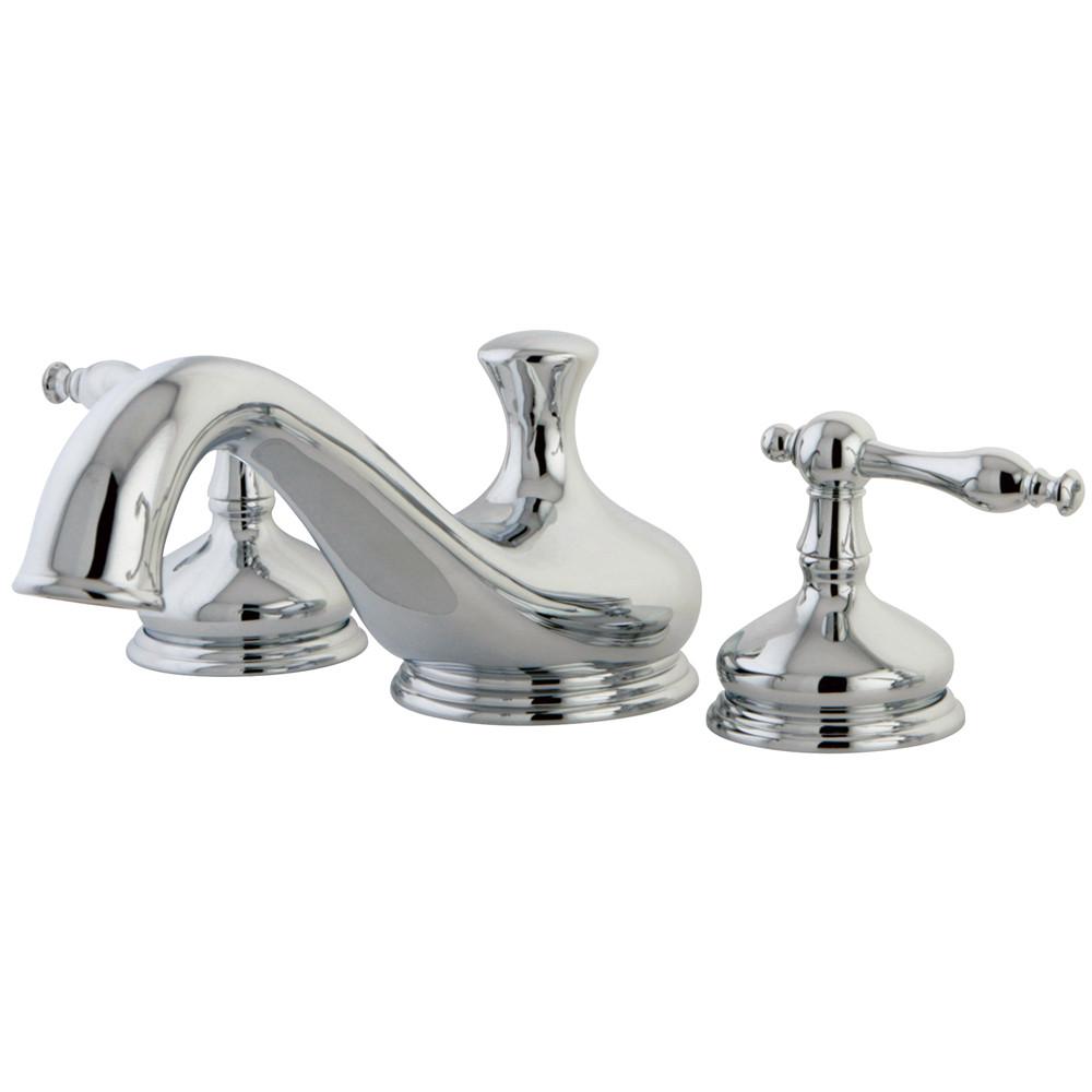 Kingston Brass Chrome Heritage Two Handle Roman Tub Filler Faucet KS3331NL