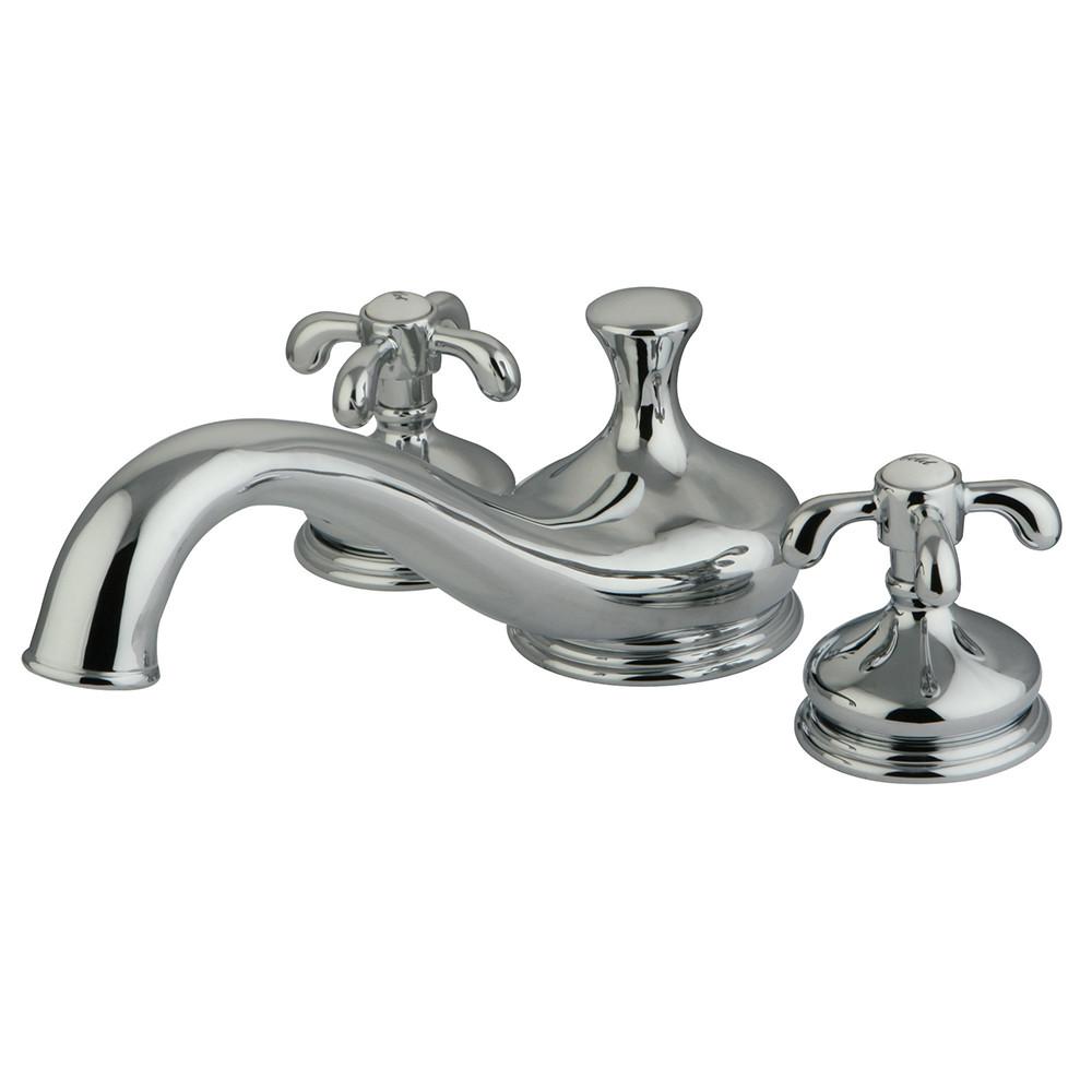 Kingston Chrome French Country Deck Mounted Roman tub filler Faucet KS3331TX