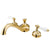 Kingston Polished Brass Heritage Two Handle Roman Tub Filler Faucet KS3332PL