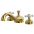 Kingston Polished Brass Heritage Two Handle Roman Tub Filler Faucet KS3332PX