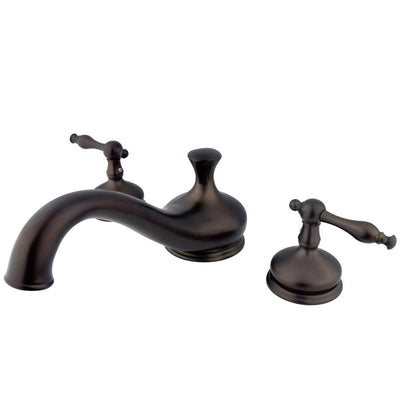 Oil Rubbed Bronze Heritage Two Handle Roman Tub Filler Faucet KS3335NL