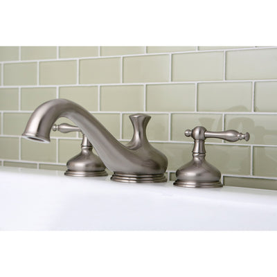 Kingston Brass Satin Nickel Heritage Two Handle Roman Tub Filler Faucet KS3338NL