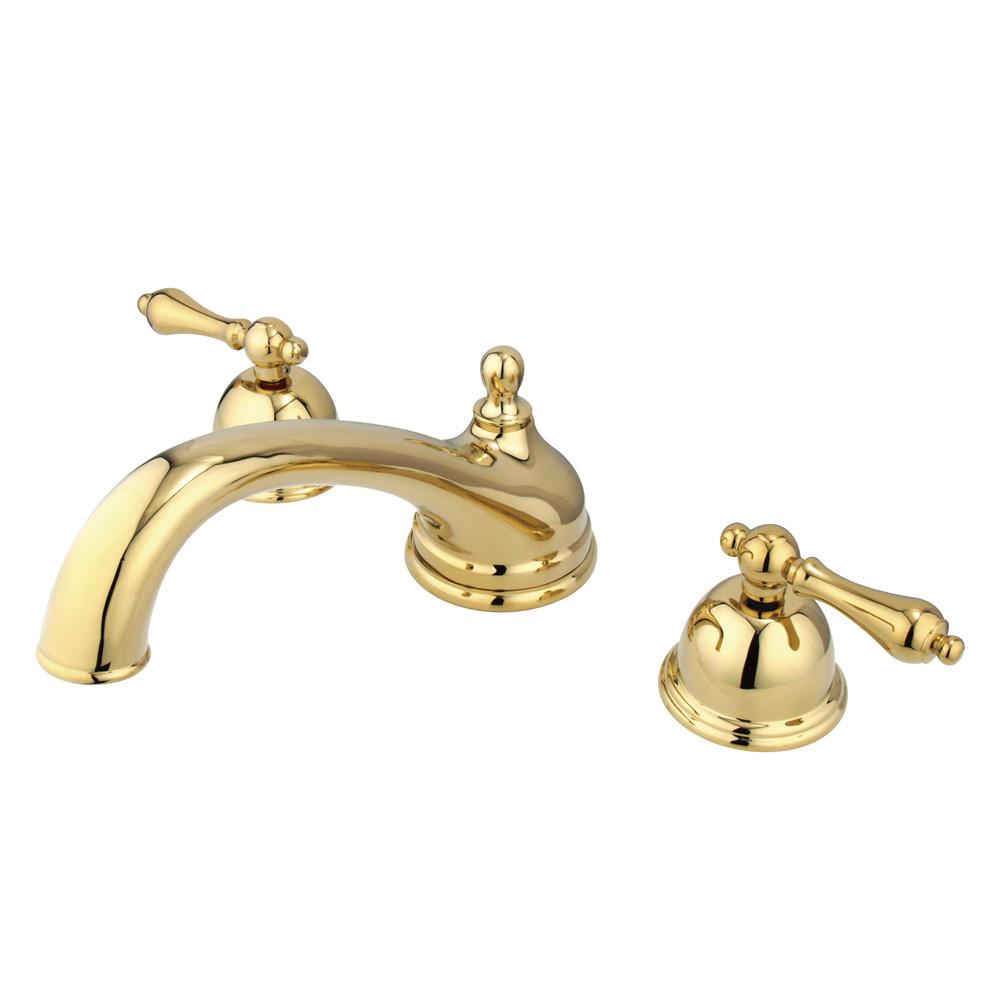 Kingston Polished Brass Vintage Two Handle Roman Tub Filler Faucet KS3352AL